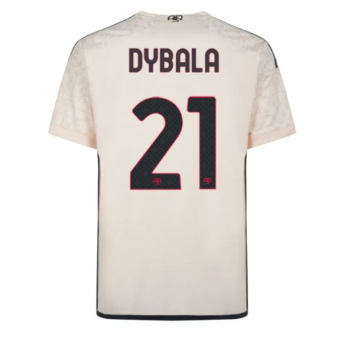 Moški Nogometni dresi AS Roma Paulo Dybala #21 Gostujoči 2023-24 Kratek Rokav